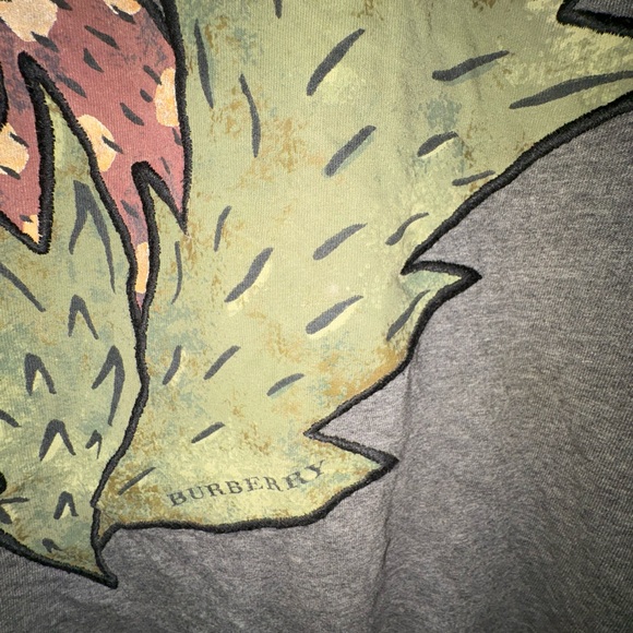 Burberry Dark Gray Graphic Tee - Picture 5 of 10